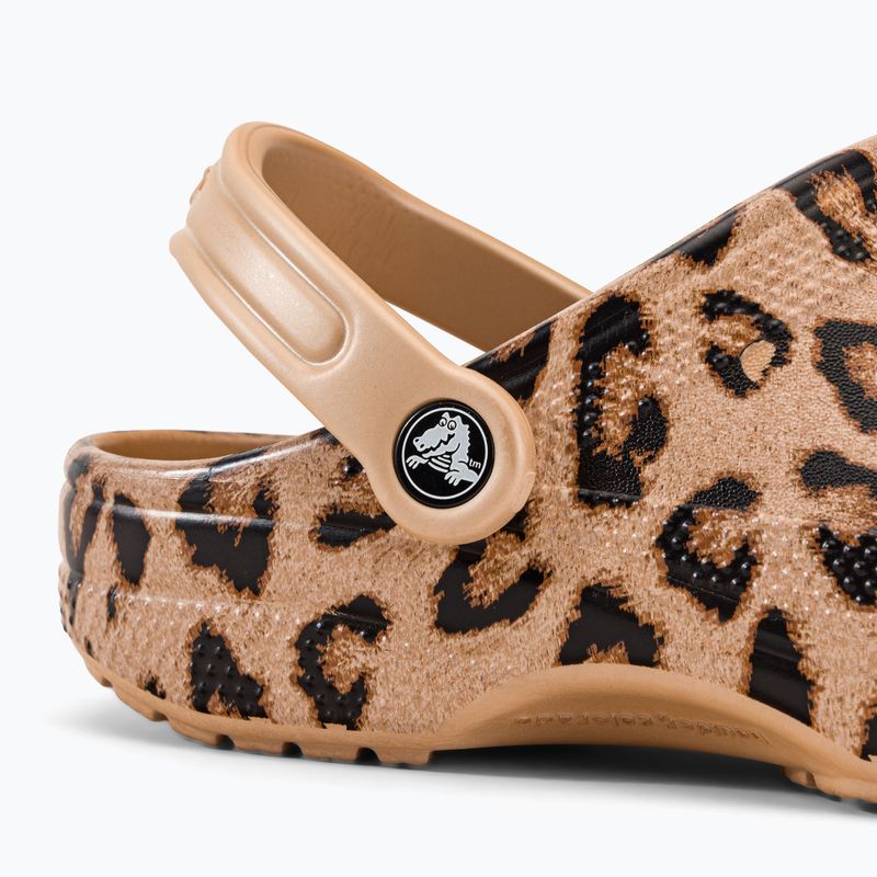 Crocs Classic Printed Clog infradito leopardo/oro 9