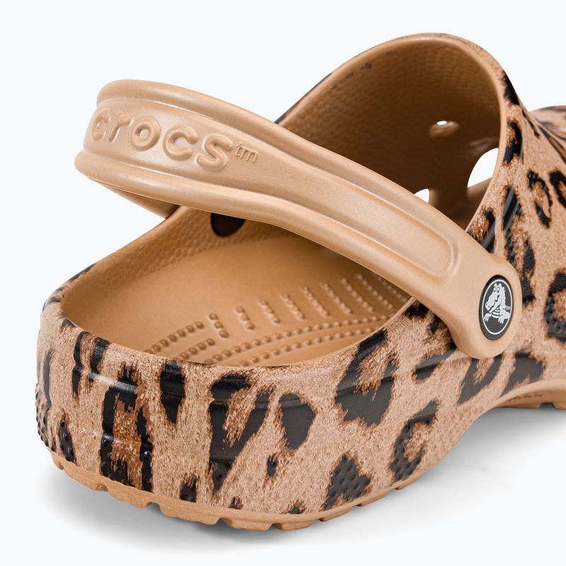 Crocs Classic Printed Clog infradito leopardo/oro 10