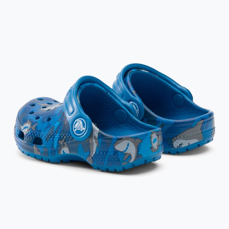 Crocs Classic Shark Clog prep blu infradito per bambini 4