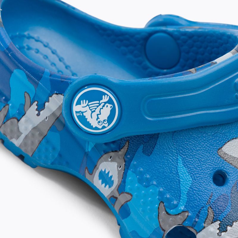 Crocs Classic Shark Clog prep blu infradito per bambini 9