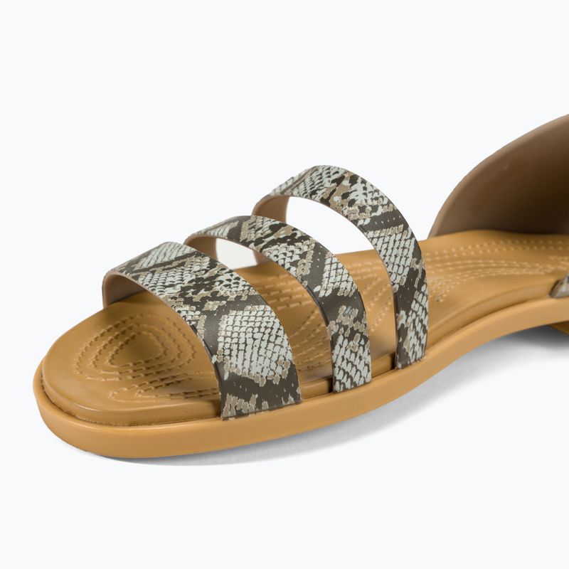 Sandali Crocs Tulum Open Flat da donna, funghi/stucco 7