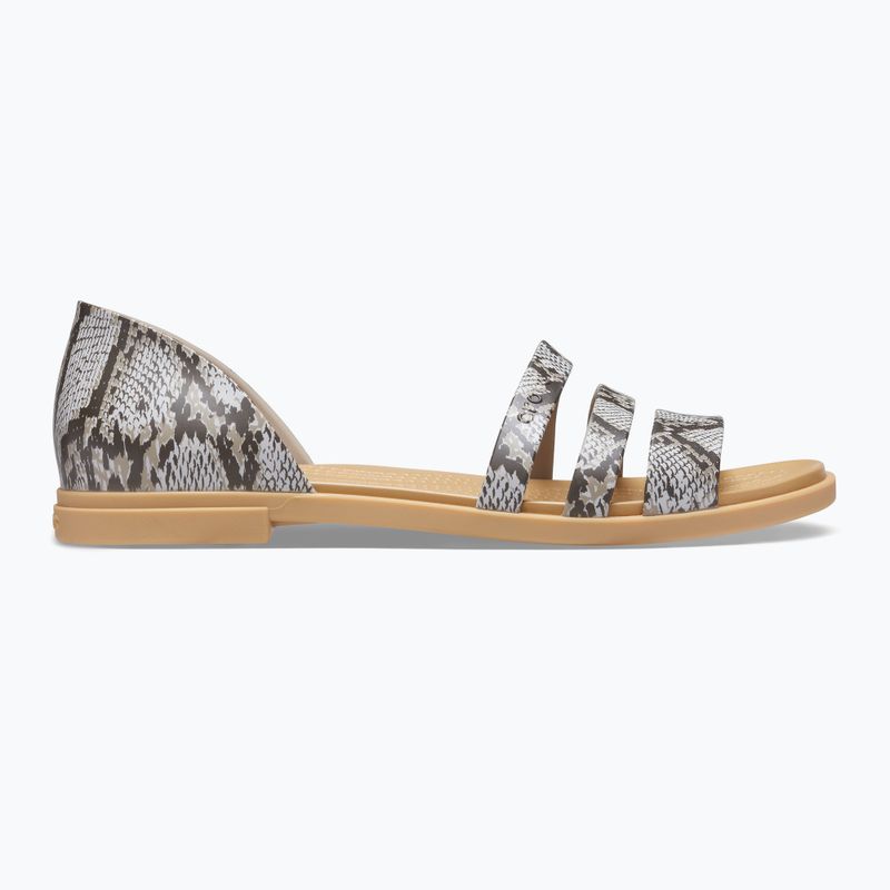 Sandali Crocs Tulum Open Flat da donna, funghi/stucco 9