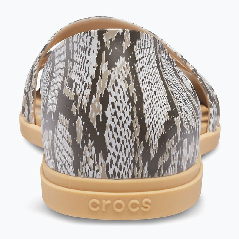 Sandali Crocs Tulum Open Flat da donna, funghi/stucco 11