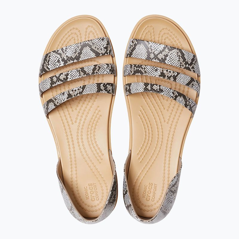 Sandali Crocs Tulum Open Flat da donna, funghi/stucco 12