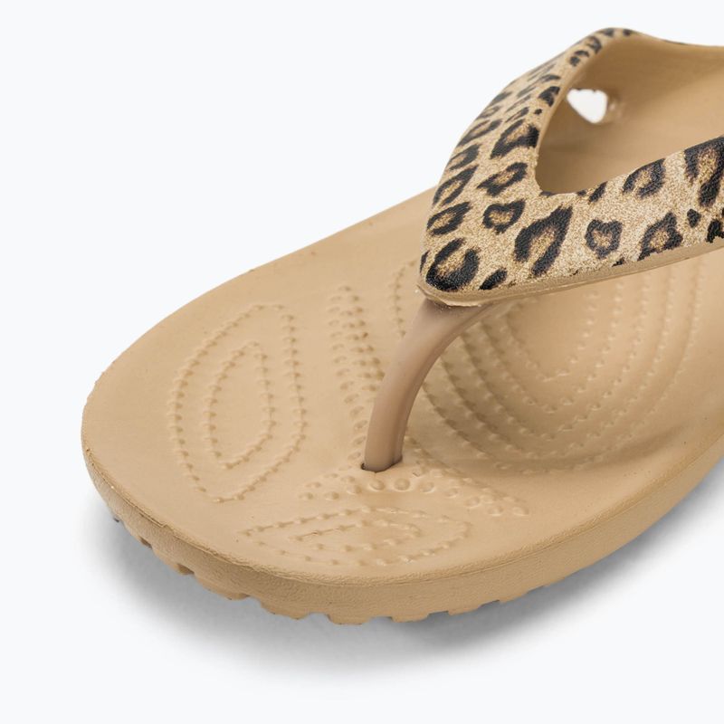 Infradito Crocs Kadee II Leopard/Gold da donna 7