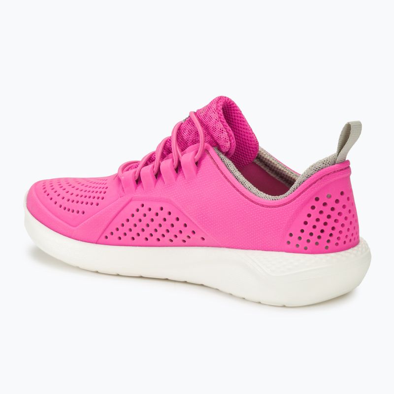 Scarpe Crocs LiteRide Pacer rosa elettrico/bianco per bambini 3