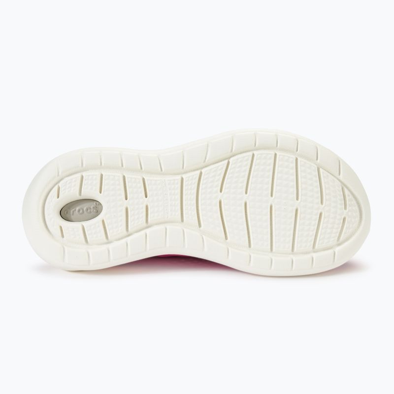 Scarpe Crocs LiteRide Pacer rosa elettrico/bianco per bambini 4