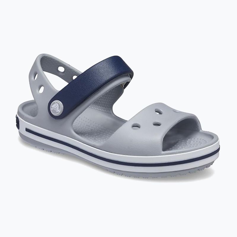 Crocs Crockband Bambini Sandalo grigio chiaro/navy 8