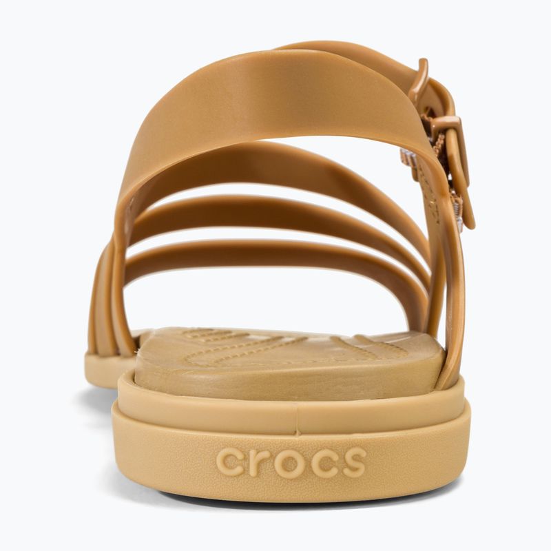 Sandali Crocs Tulum da donna oro scuro 6