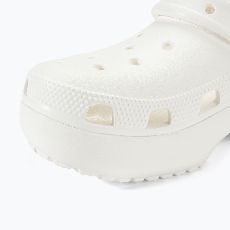 Crocs Classic Platform Clog bianco Ciabatte da donna 8