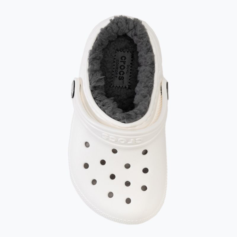 Crocs Classic Lined Clog Ciabatte bambino bianco/grigio 6