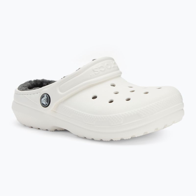 Crocs Classic Clog foderato Bambini Ciabatte bianco/grigio