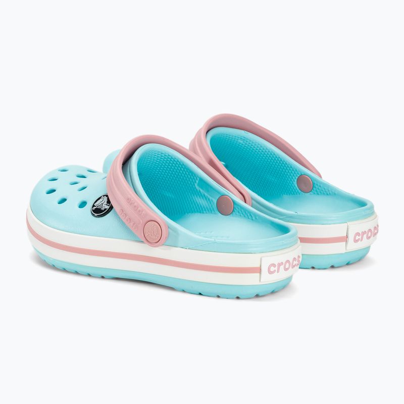 Infradito Crocs Crocband Clog blu ghiaccio/bianco per bambini 4