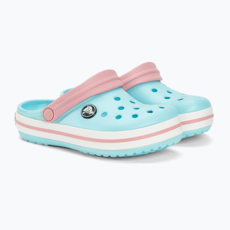 Infradito Crocs Crocband Clog blu ghiaccio/bianco per bambini 5