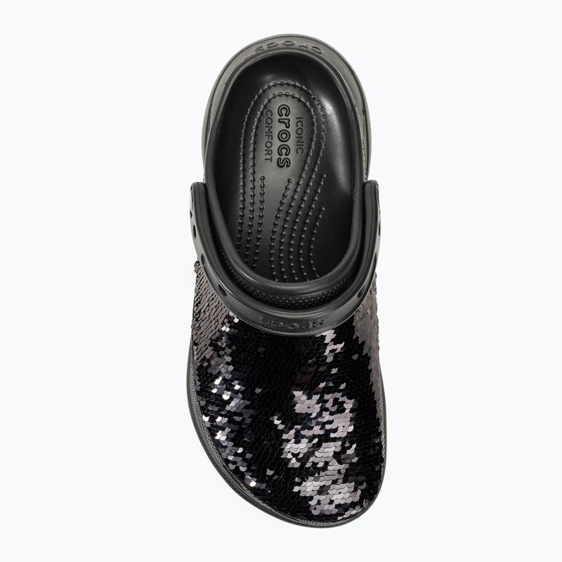 Crocs Classic Bae Sequin nero/multi infradito da donna 8