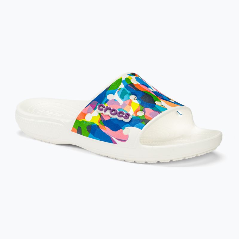 Ciabatte Crocs Classic Crocs Bubble Block Slide bianco/multi