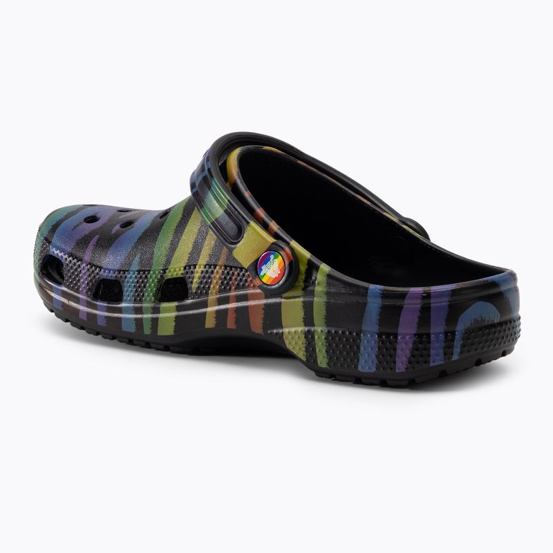 Crocs Classic Seasonal Donna Ciabatte zebrate con stampa arcobaleno 4