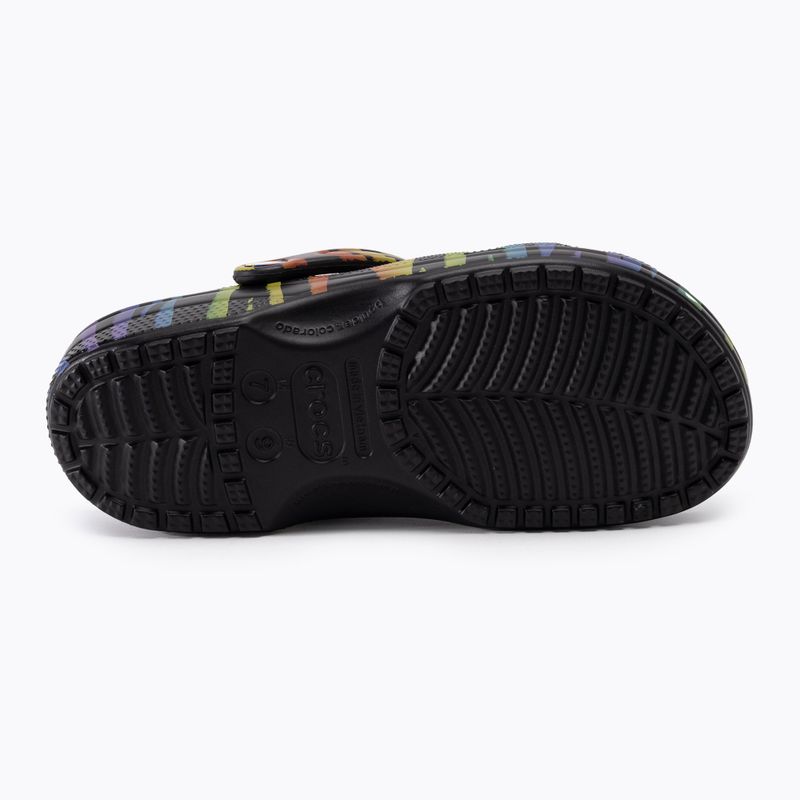 Crocs Classic Seasonal Donna Ciabatte zebrate con stampa arcobaleno 5