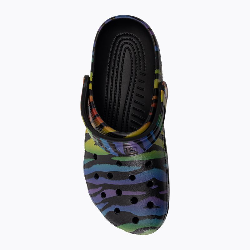 Crocs Classic Seasonal Donna Ciabatte zebrate con stampa arcobaleno 6