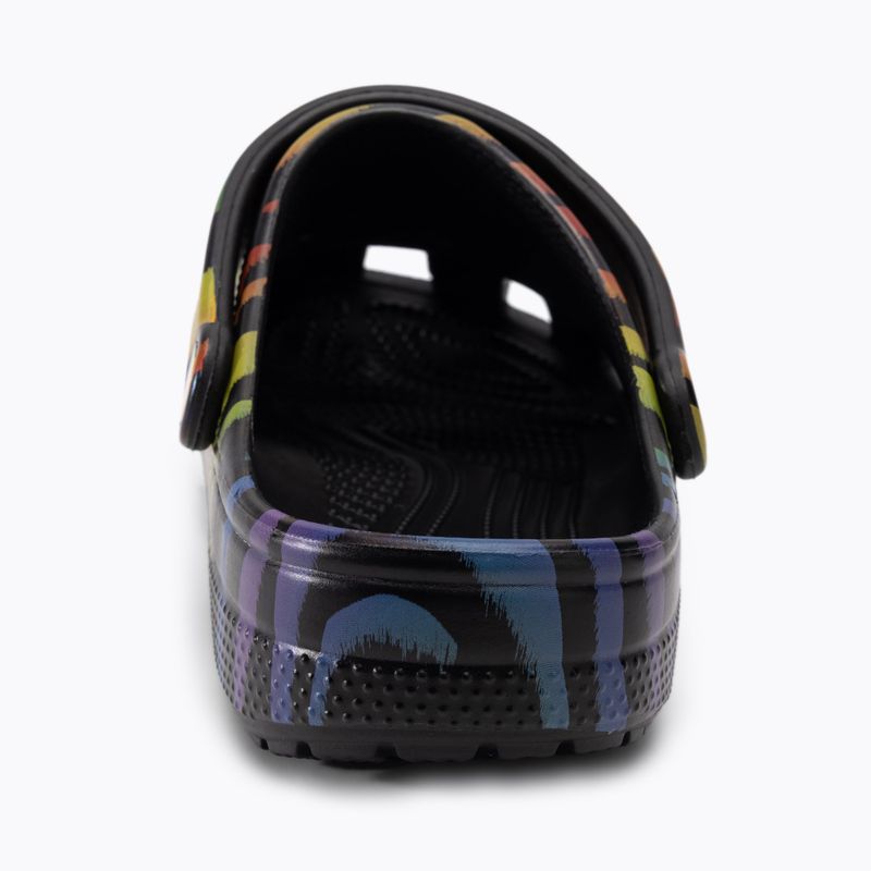 Crocs Classic Seasonal Donna Ciabatte zebrate con stampa arcobaleno 7