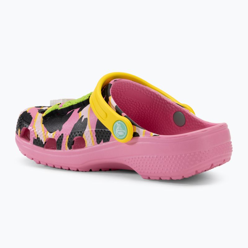 Crocs Ron English Party Animals Classic Clog Bambini Ciabatte rosa limonata/multi 5