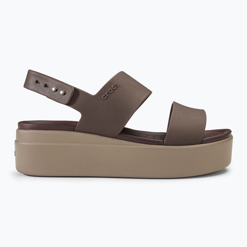 Sandali Crocs Brooklyn Low Wedge donna, fungo/stucco 2