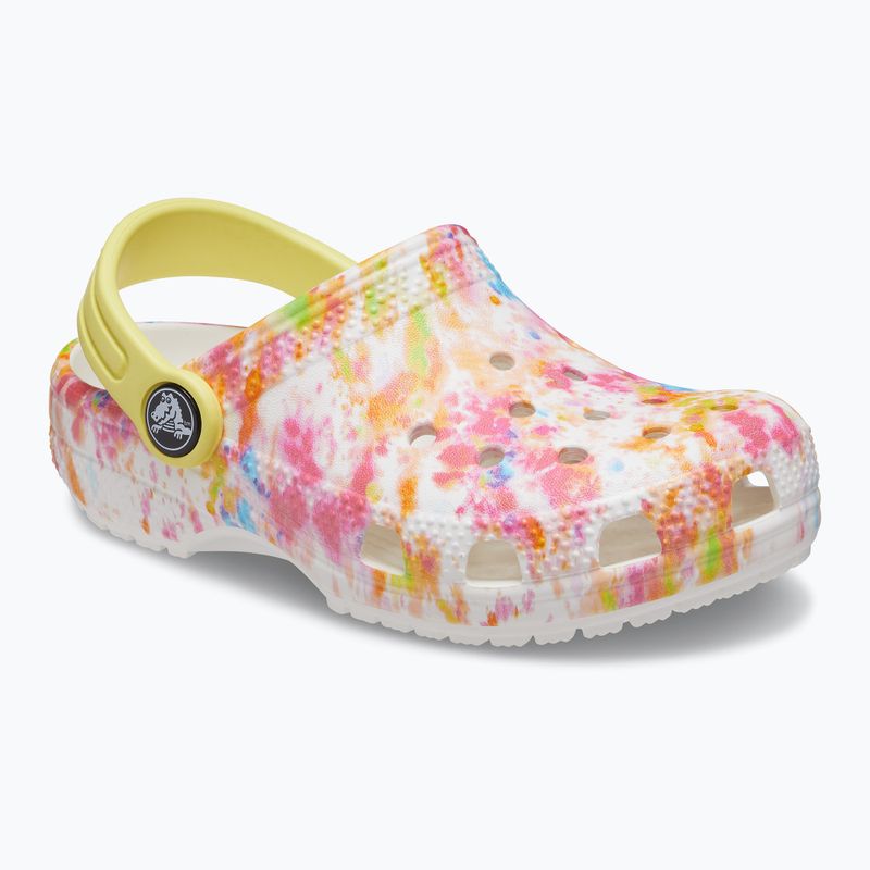 Crocs Classic Tie-Dye Graphic Clog T arancio zing/multi infradito per bambini 11