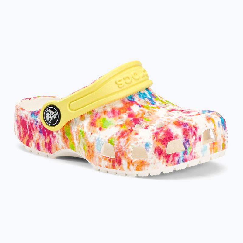 Crocs Classic Tie-Dye Graphic Clog T arancio zing/multi infradito per bambini