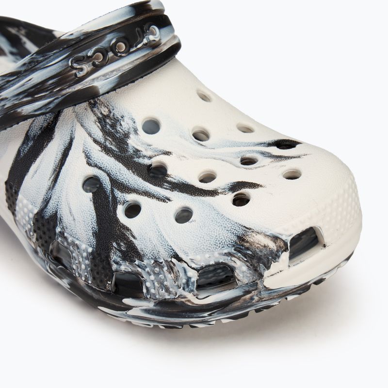 Crocs Classic Marbled Clog Ciabatte per bambini nero/bianco 8