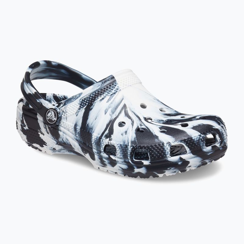 Crocs Classic Marbled Clog Ciabatte per bambini nero/bianco 9