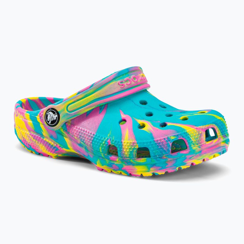 Crocs Classic Marbled Clog K digital aqua/multi infradito per bambini