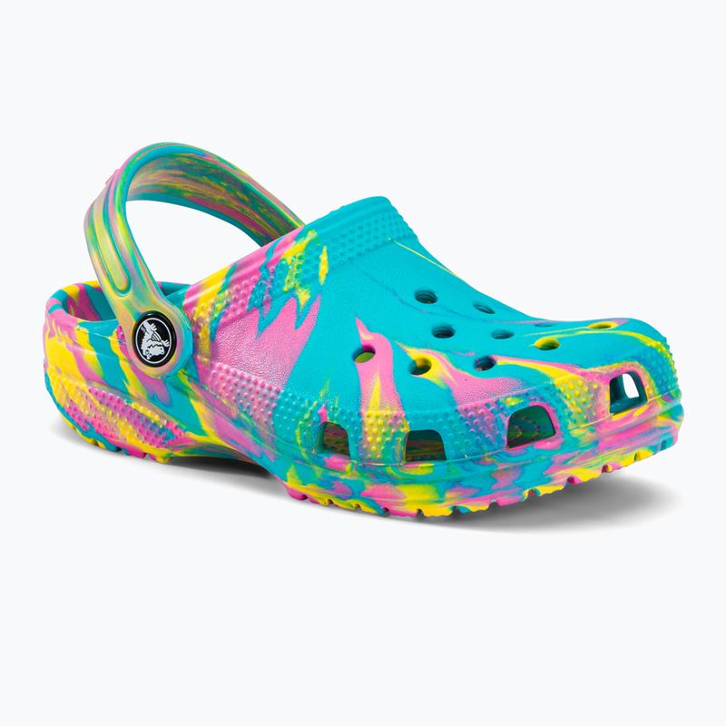 Crocs Classic Marbled Clog K digital aqua/multi infradito per bambini 2