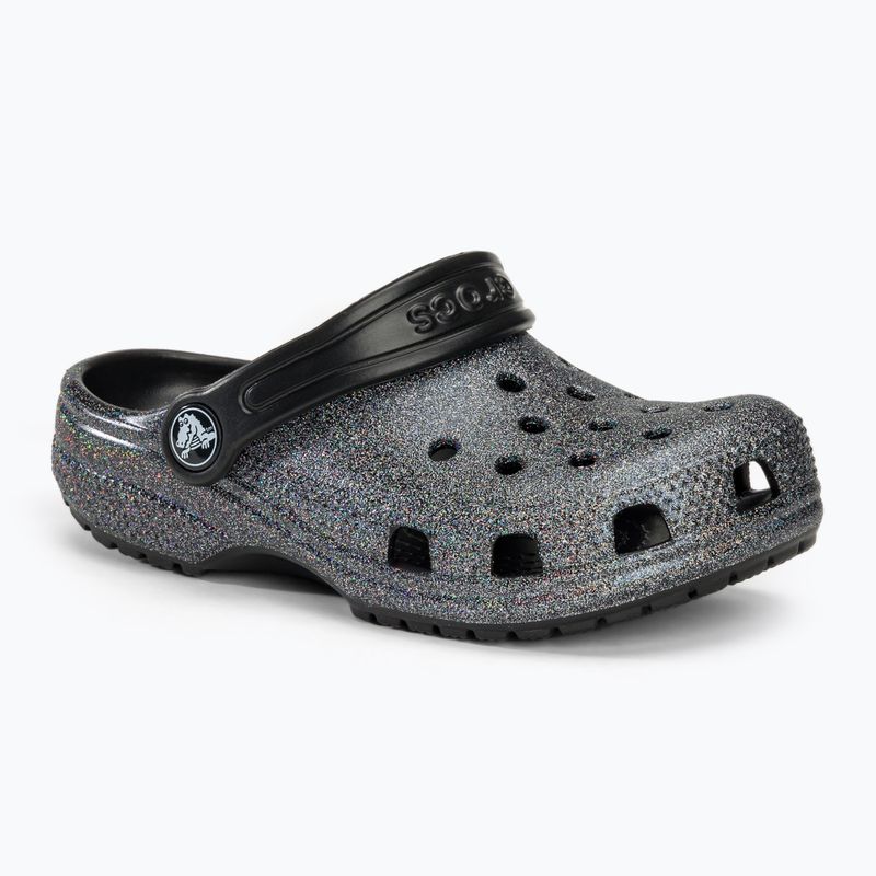 Crocs Classic Glitter Clog nero infradito per bambini