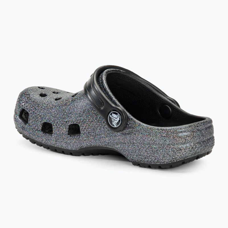 Crocs Classic Glitter Clog nero infradito per bambini 4