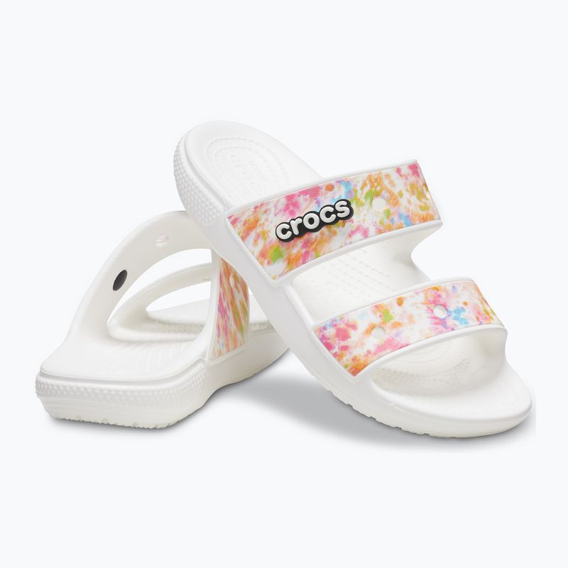 Crocs Classic Crocs Tie-Dye Graphic Sandal infradito multi/bianco 13