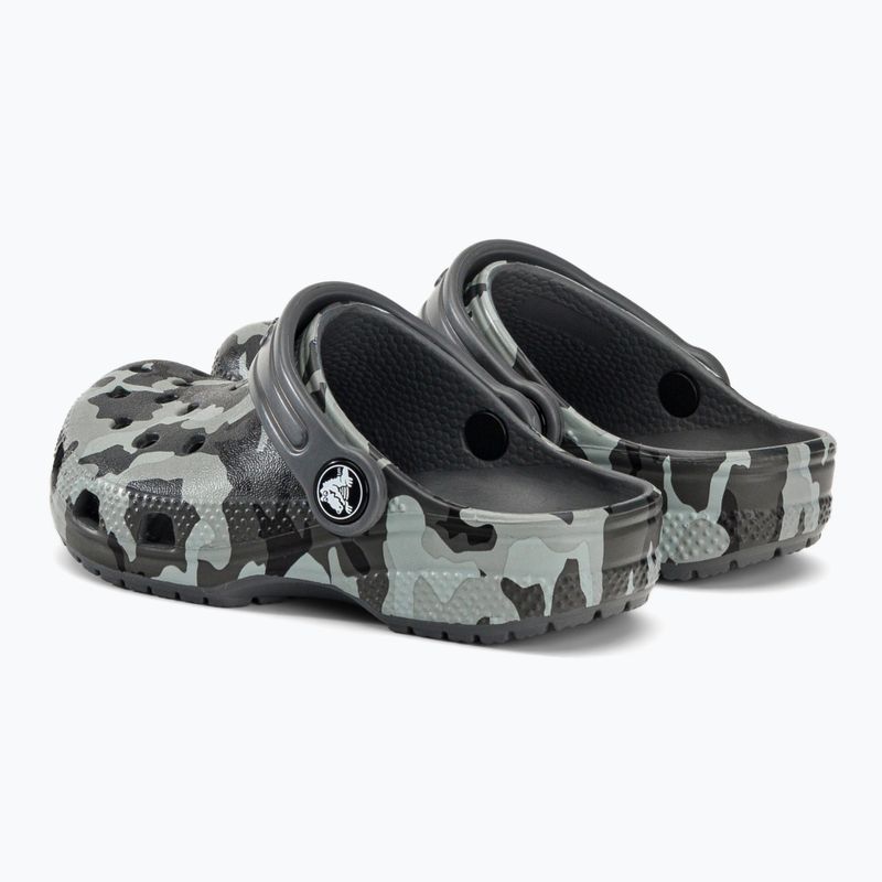 Crocs Classic Camo Clog T nero/grigio infradito per bambini 4