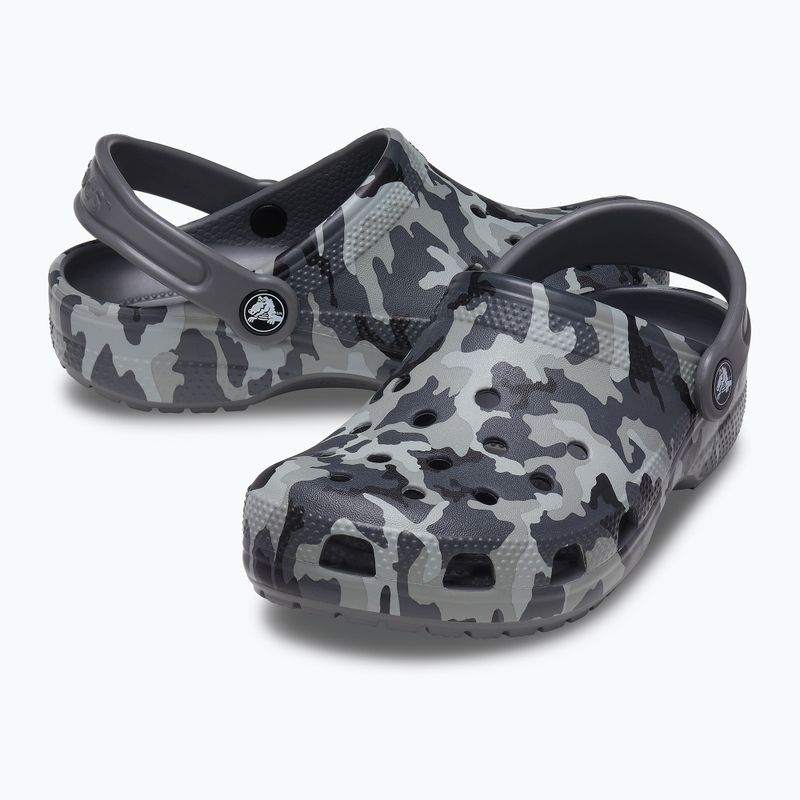 Crocs Classic Camo Clog T nero/grigio infradito per bambini 12