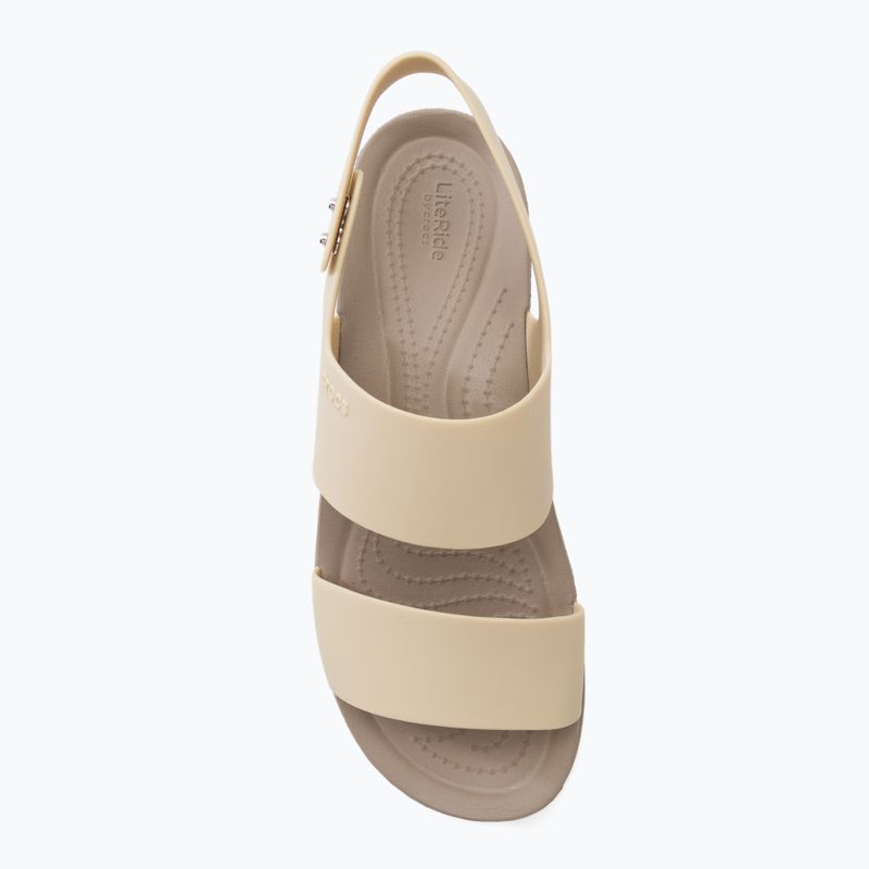 Sandali Crocs Brooklyn Met Low Wedge in metallo champagne per donna 6
