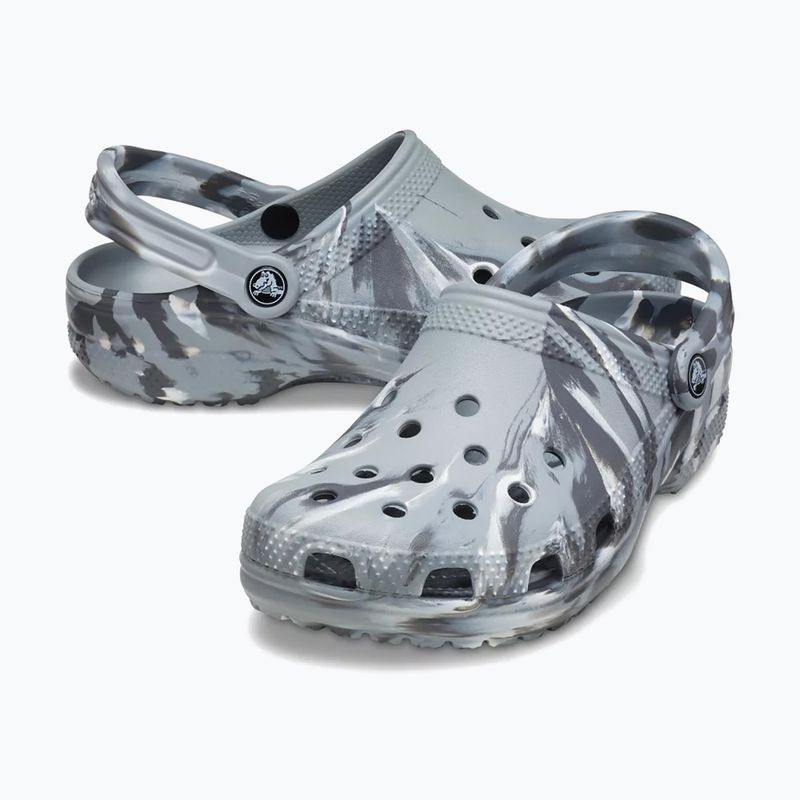 Crocs Classic Marbled Clog infradito grigio chiaro/multi 3