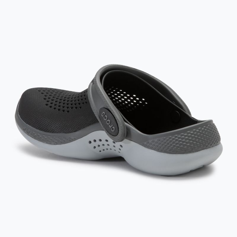 Crocs LiteRide 360 Clog Infradito per bambini nero/grigio ardesia 4