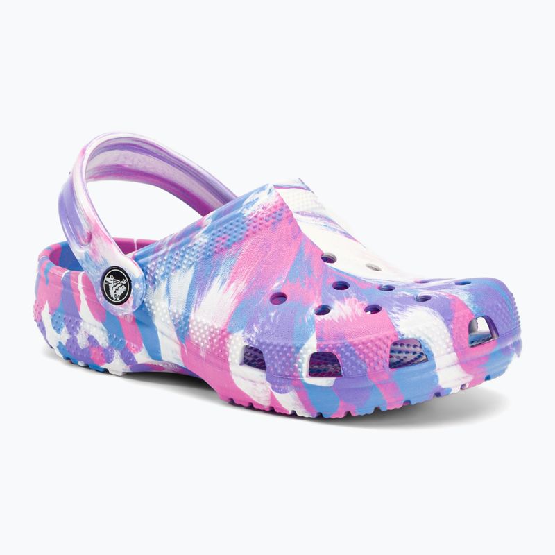 Crocs Classic Marbled Clog K bianco/rosa infradito per bambini 2