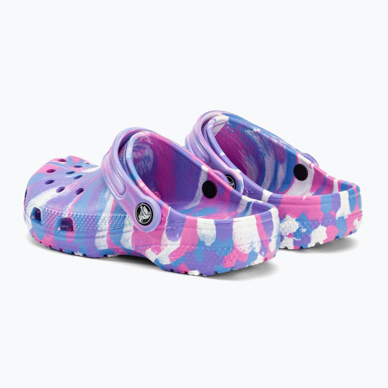 Crocs Classic Marbled Clog K bianco/rosa infradito per bambini 4