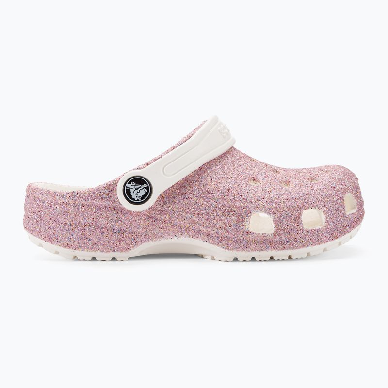 Crocs Classic Glitter Clog bianco/arcobaleno infradito per bambini 3