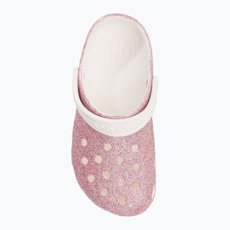 Crocs Classic Glitter Clog bianco/arcobaleno infradito per bambini 7