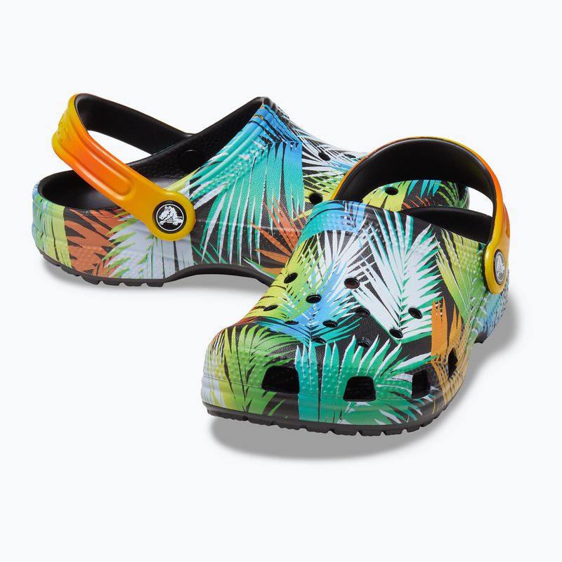 Crocs Classic Pool Party Clog K nero/multi infradito per bambini 16