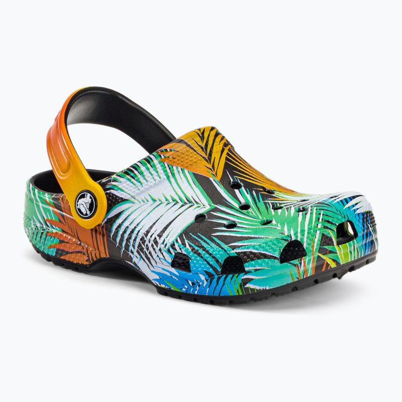 Crocs Classic Pool Party Clog K nero/multi infradito per bambini 2