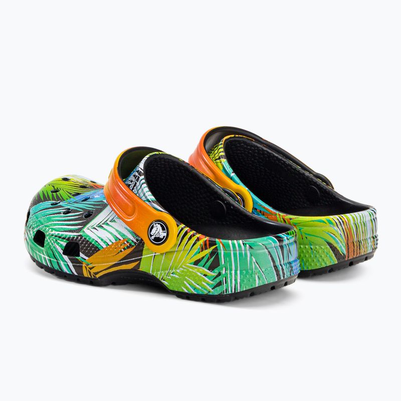 Crocs Classic Pool Party Clog K nero/multi infradito per bambini 4