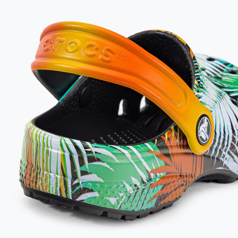 Crocs Classic Pool Party Clog K nero/multi infradito per bambini 10