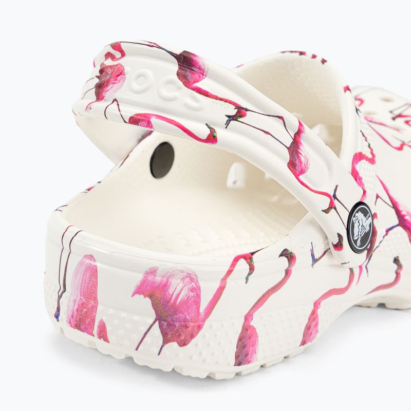 Crocs Classic Pool Party Clog K bianco/flamingo infradito per bambini 10