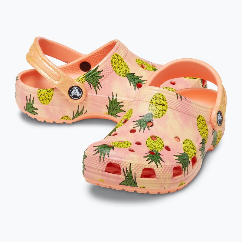 Crocs Classic Pool Party Clog K papaya infradito per bambini 16